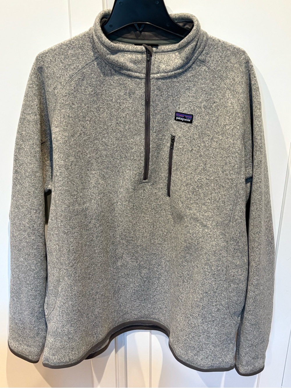 Patagonia Men's Light Gray Half-Zip Fleece Pullover